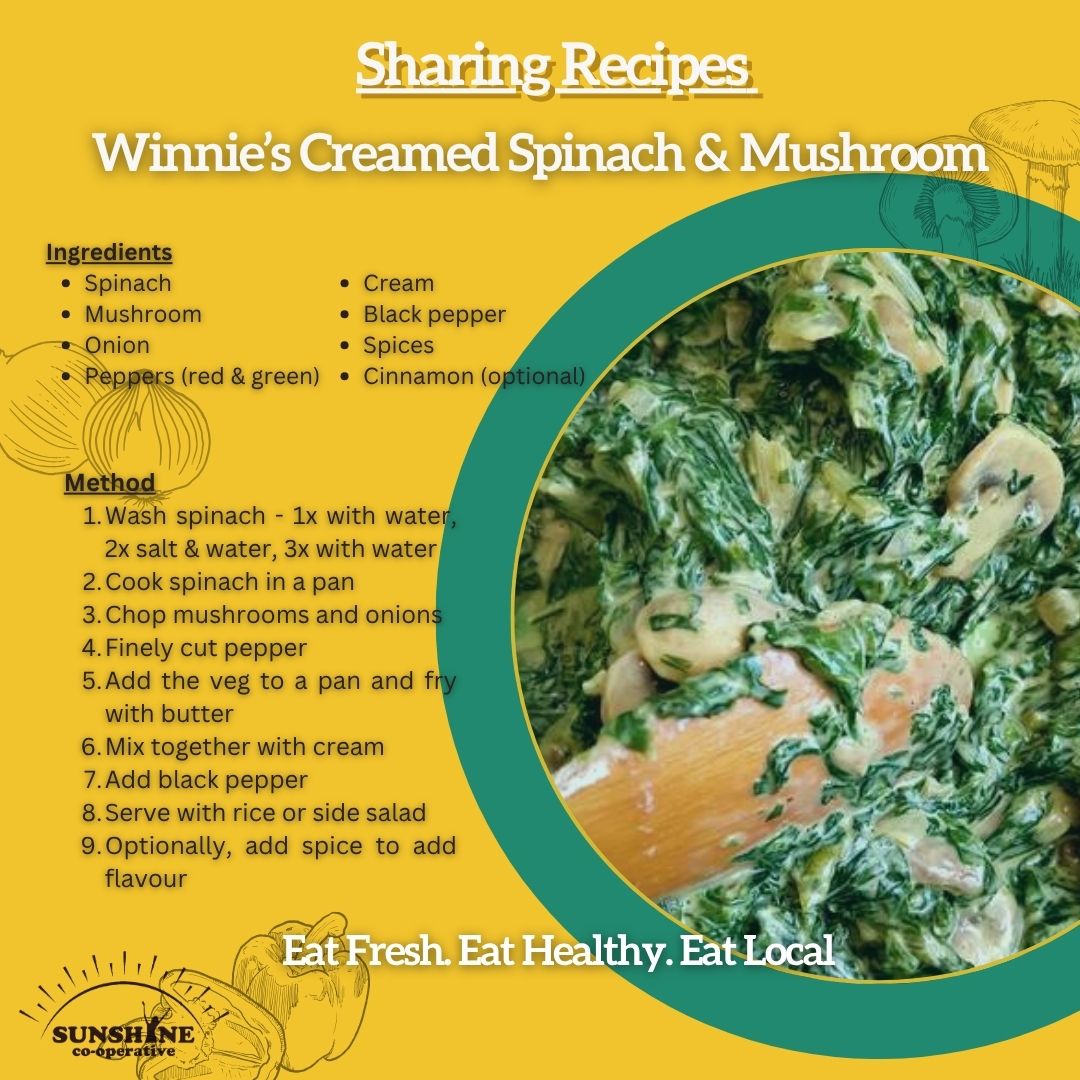 Winnie's Creamed Spinach & Mushroom